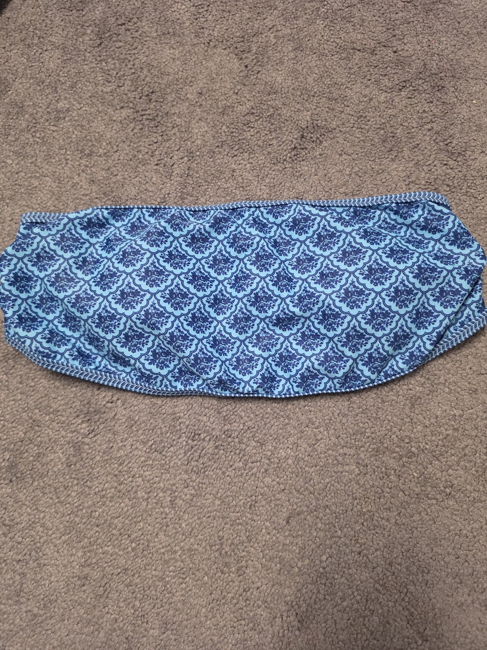 Blue Printed Women’s Swim Bandeau Top